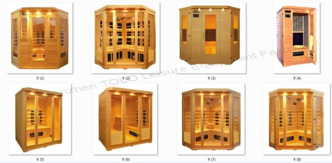 Bench Carbon Fiber Far Infrared Sauna Cabin , Electric 4 Person Sauna For Outdoor