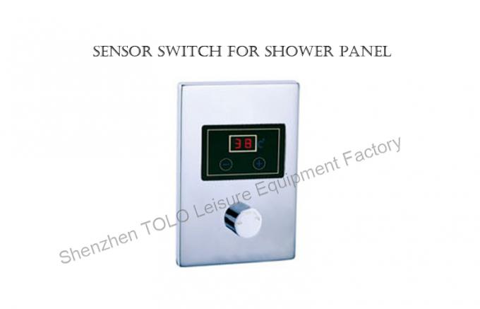 Sensor Switch Stainless Steel Steam Room Accessories With 4 Pcs Colorful Led Light