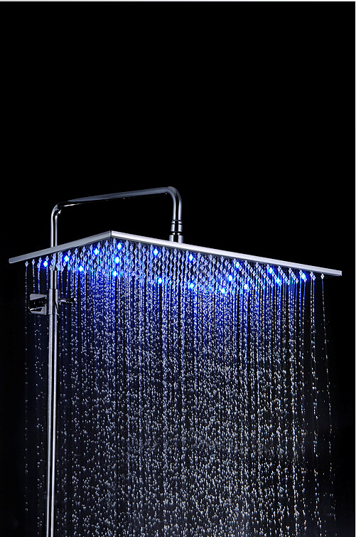 LED Color Changing Rain Showers Heads Stainless Steel For Steam Room