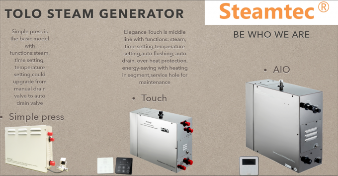 Over-heat protection Sauna Steam Generator 18000w 380v / 400v For Turkish Bath