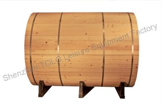 China Outdoor Garden Sauna Cabins , Electric Wood 4 Person Barrel Sauna Room supplier