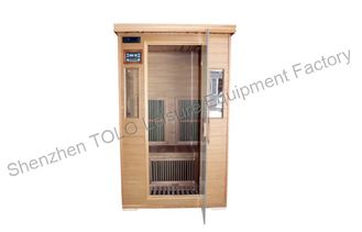 China Cedar 1 Person Far Infrared Sauna Cabin Carbon Fiber For Indoor supplier