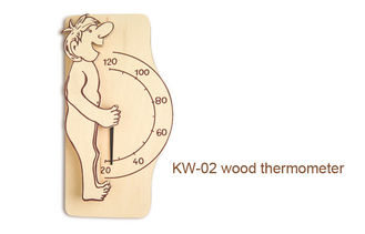 China Durable Sauna Accessories , cartoon wooden thermometer for sauna room supplier