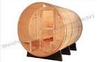 China Electric Barrel Sauna Cabins Solid Wood For Outdoor / Indoor factory