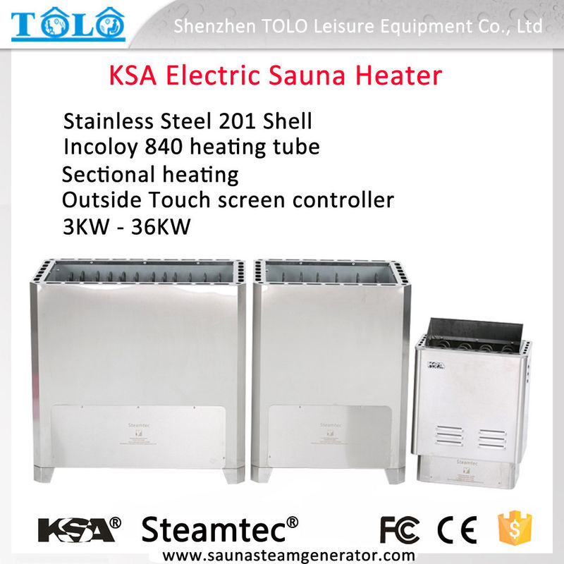 3 Phases SPA Electric Sauna Heater 36kw with Stainless Steel materials , 220V / 380V